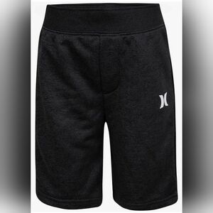 Hurley Shorts Black Heather Pull On Solar French Terry Quick Dry Boys Size 4 NEW